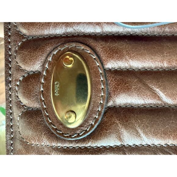 Vintage Chloe Brown Leather Tote - Picture 6 of 8